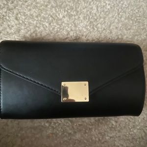 Black express clutch or chain purse